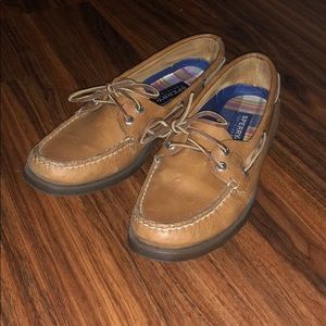 Barely Worn Brown Leather Sperry Topsider Loafers